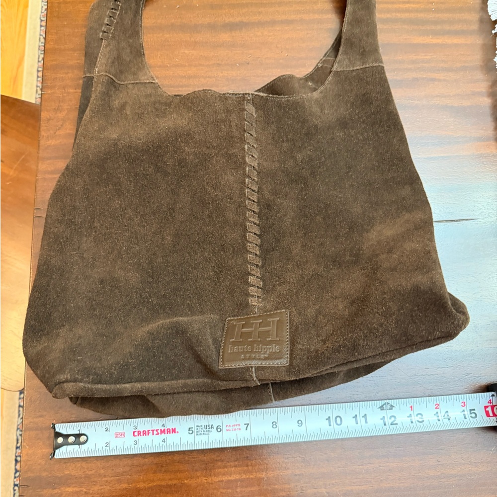 Haute Hippie Brown Suede Hobo Bag